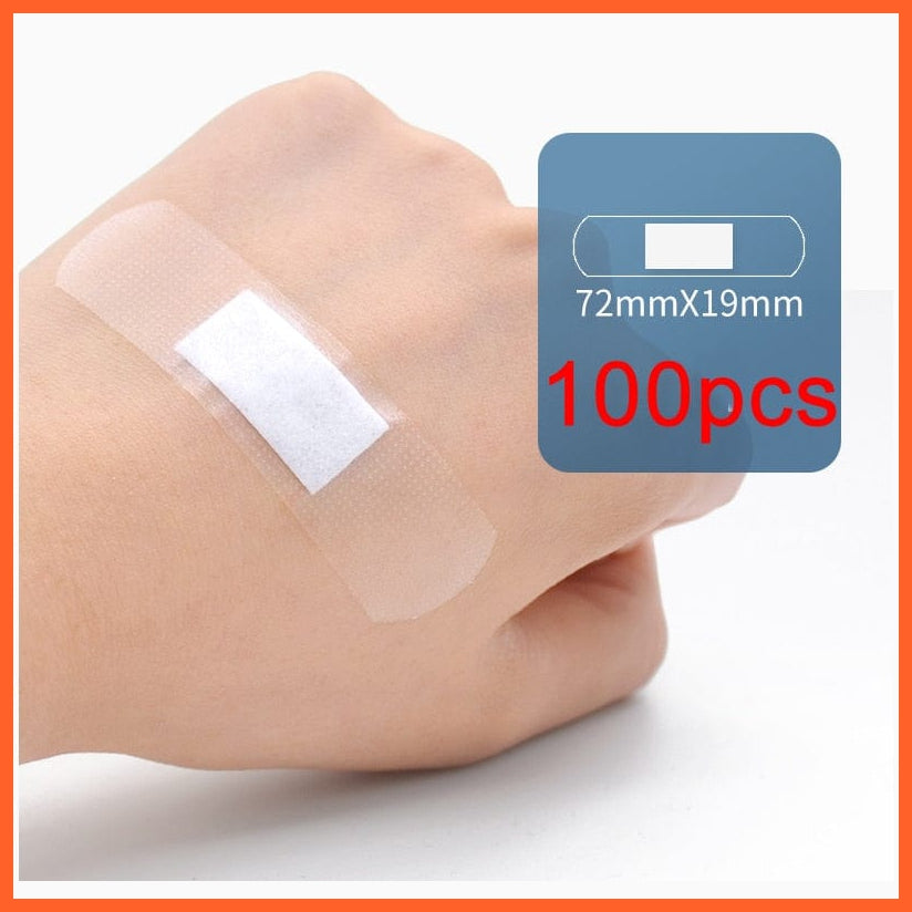 whatagift.com.au 100pcs 100Pcs/Pack First Aid Kit Transparent Wound Adhesive | Anti-Bacteria Band Bandages Sticker Travel