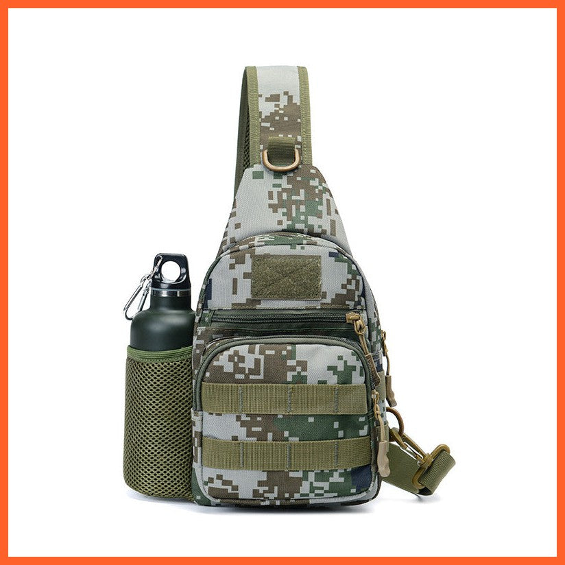 Camouflage Men'S Field Sports Cross-Body Large-Capacity Chest Bag Tactical Army Shoulder Bag Outdoor Multicam Packs