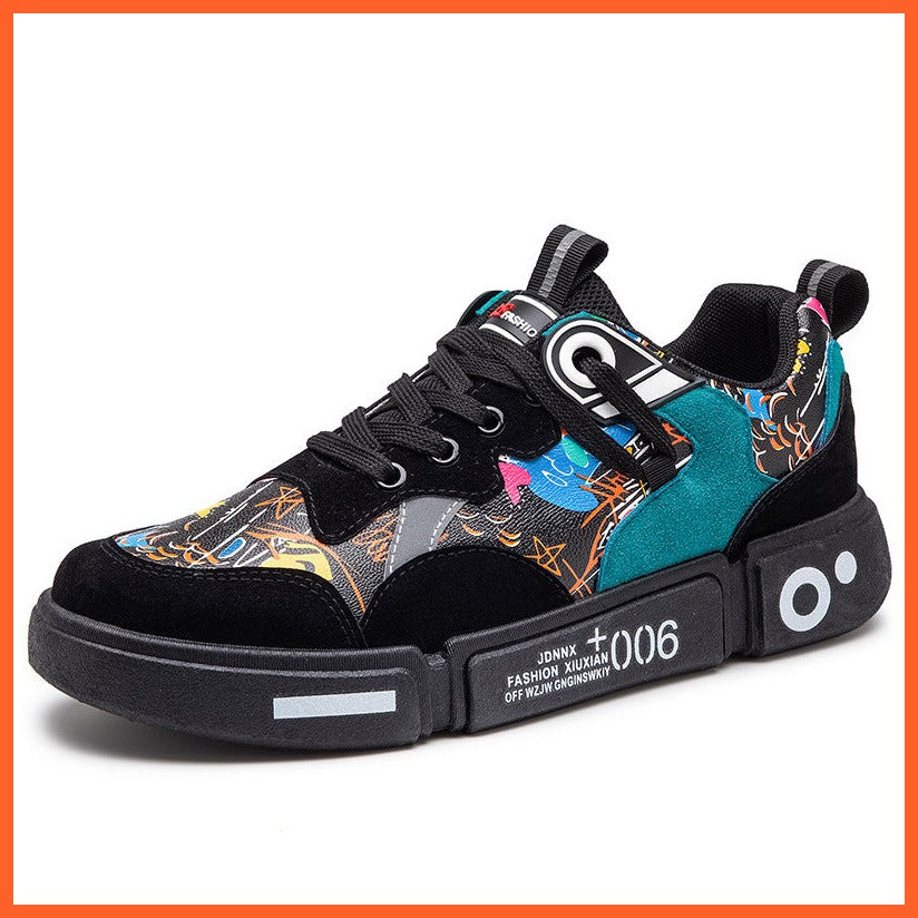 New Style Men'S Shoes Personality Graffiti Board Shoes Outdoor Casual Shoes