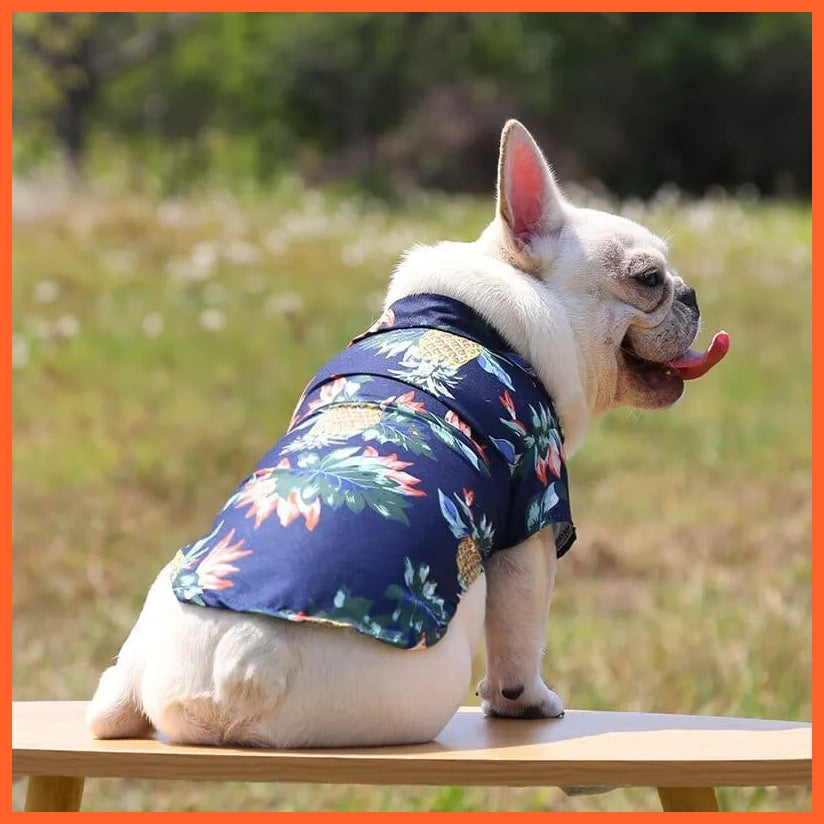 whatagift.com.au 1PCS Hawaiian Beach Style Dog T-Shirts | Thin Breathable Summer Dog Clothes for Small Dogs Puppy Pet Cat