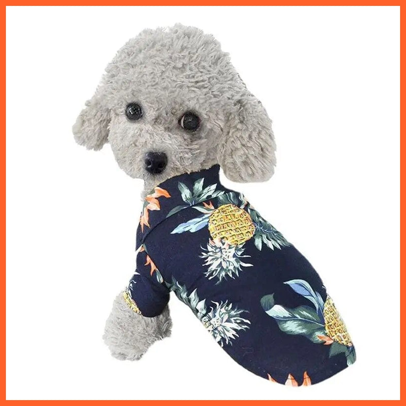 whatagift.com.au 1PCS Hawaiian Beach Style Dog T-Shirts | Thin Breathable Summer Dog Clothes for Small Dogs Puppy Pet Cat