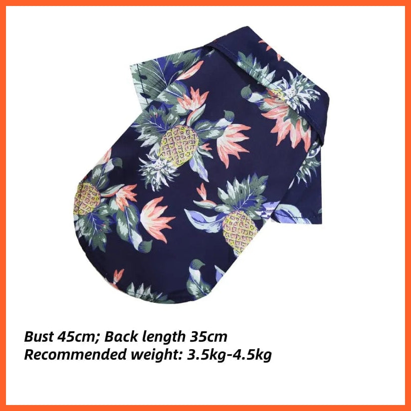 whatagift.com.au 1PCS Hawaiian Beach Style Dog T-Shirts | Thin Breathable Summer Dog Clothes for Small Dogs Puppy Pet Cat