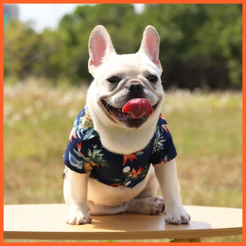 whatagift.com.au 1PCS Hawaiian Beach Style Dog T-Shirts | Thin Breathable Summer Dog Clothes for Small Dogs Puppy Pet Cat