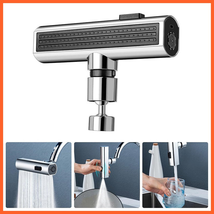 Kitchen Faucet Waterfall Outlet Splash Proof Universal Rotating Bubbler Multifunctional Water Nozzle Extension Kitchen Gadgets