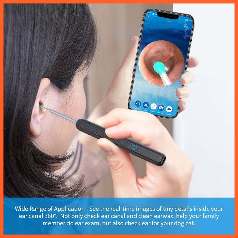 Ne3 Ear Cleaner Otoscope Ear Wax Removal Tool With Camera Led Light Wireless Ear Endoscope Ear Cleaning Kit For I-Phone
