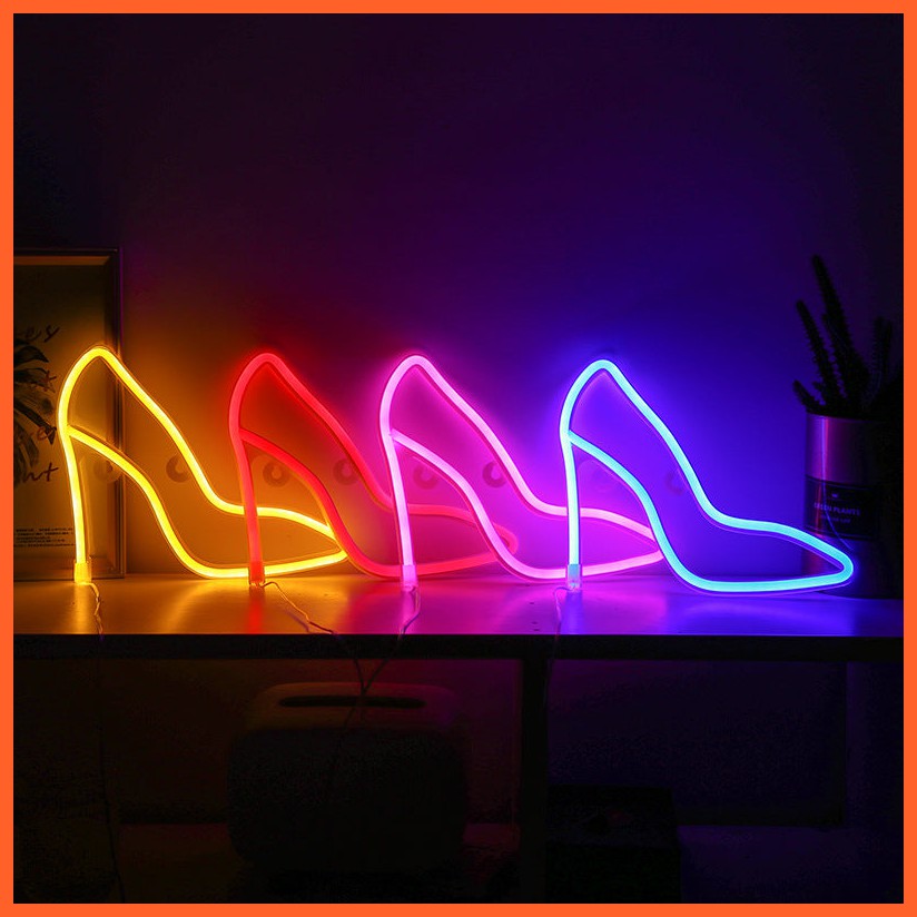 Led High-Heeled Shoes Shape Neon Light Ornament