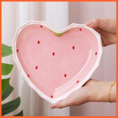 Cute Strawberry Ceramic Love Bowl Shaped