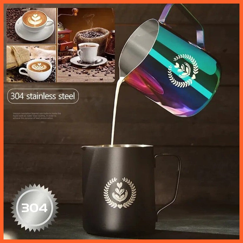 whatagift.com.au 350 ML/ 600 ML Coffee Milk Frothing Pitcher Jug | Stainless Steel Latte Art Essential