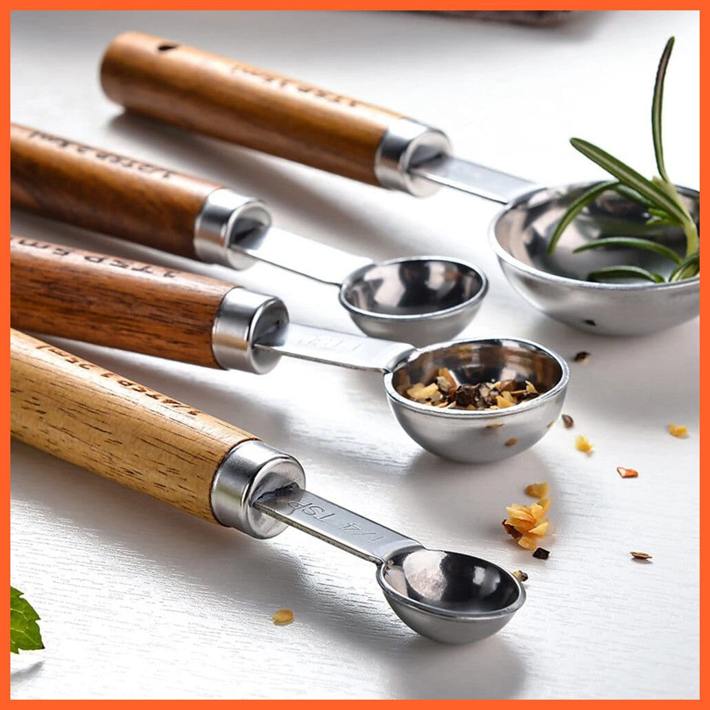 whatagift.com.au 4pcs Stainless Steel Measuring Spoons | Kitchen Accessories