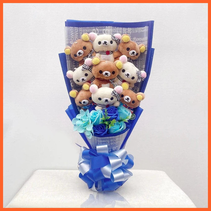 whatagift.com.au 5 / WITH GIFT BOX Teddy Bear Stuffed Animal Flower Plush Bouquet Gift | Best Gift for Birthday Valentine's Day Christmas