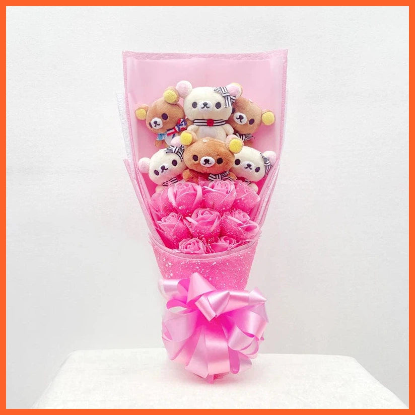 whatagift.com.au 6 / WITH GIFT BOX Teddy Bear Stuffed Animal Flower Plush Bouquet Gift | Best Gift for Birthday Valentine's Day Christmas