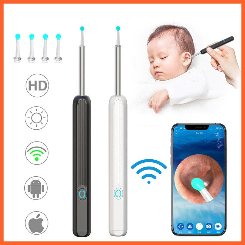 Ne3 Ear Cleaner Otoscope Ear Wax Removal Tool With Camera Led Light Wireless Ear Endoscope Ear Cleaning Kit For I-Phone