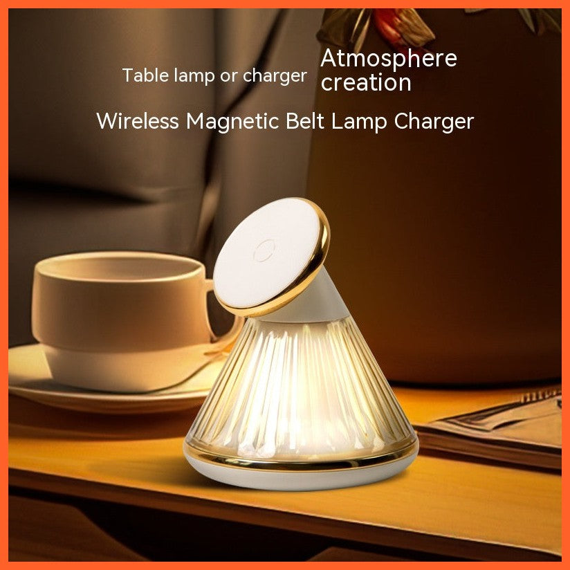 Night Table Lamp 15W Wireless Charger Magnetic Fast Wireless Seat