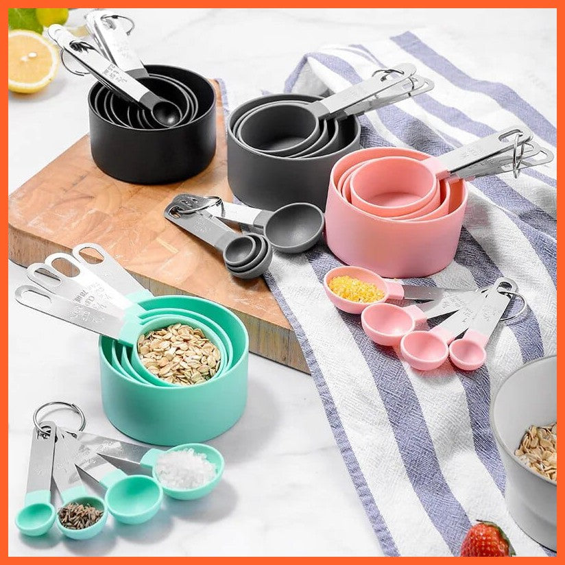 whatagift.com.au 8pcs Precise Measurements Stainless Steel Measuring Spoons and Cups | Your Baking Essentials