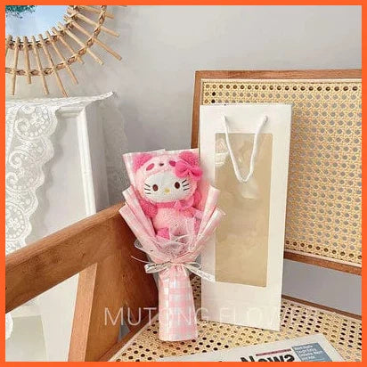 whatagift.com.au 9 Beautiful Cat Plush Doll Toy Sanrio Bouquet Gift Box For Valentine's Day Christmas Graduation Gifts