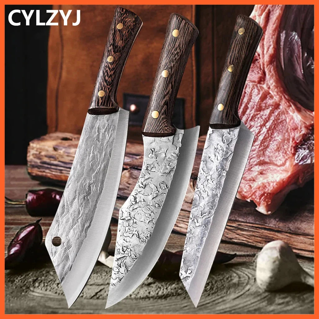 Forged Boning Butcher Knife | Kitchen Stainless Steel Meat Chopping Knife