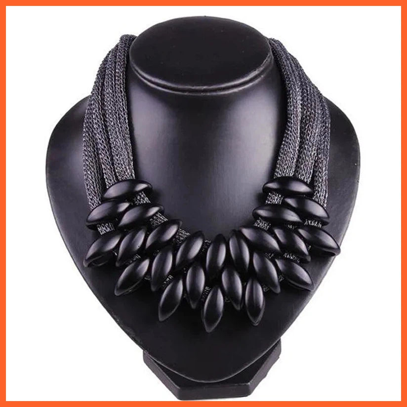 Vintage Punk Charm Statement Necklaces Collar Choker | Black Gold Color New Pendants Necklace