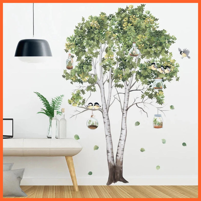 Large Nordic Tree Wall Stickers Living Room Decoration Bedroom Home Decor Art Removable Decals For Background Decorative Posters