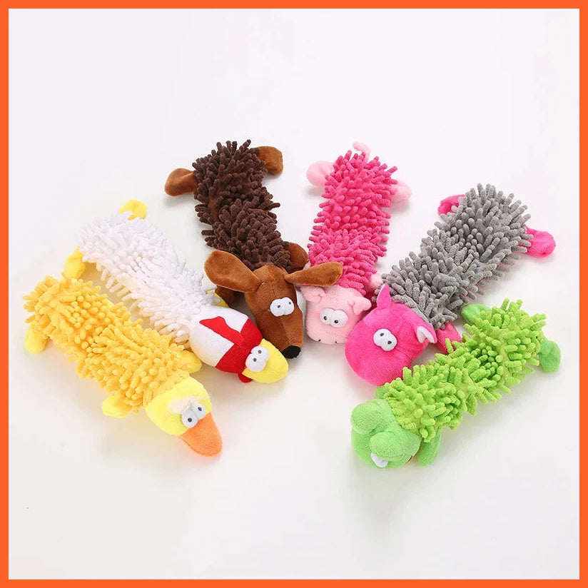 Durable Low Price Pet Dog Plush Toy Animal Shape With Squeaky For Small Puppy Chew Cleaning Toys