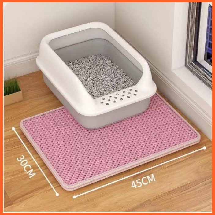Cat Litter Mat Double Layer Filter Anti-Bring Out