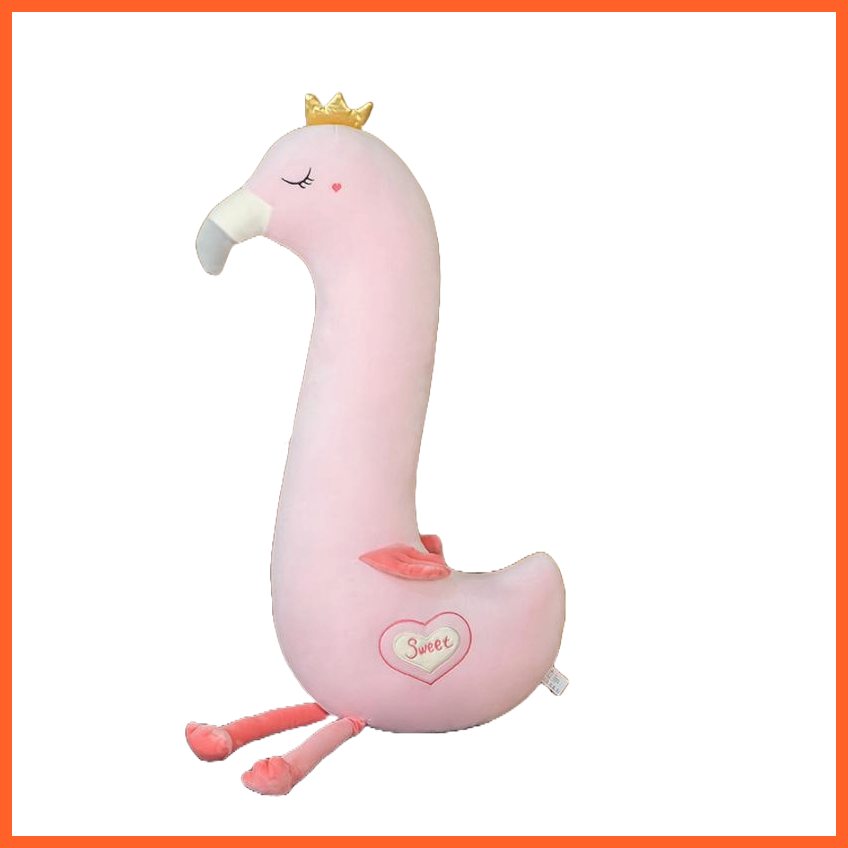 90/130Cm Cute Cartoon Flamingo Plush Toys | Stuffed Large Soft Animals Sleep Pillow Bird | For Girls Kids