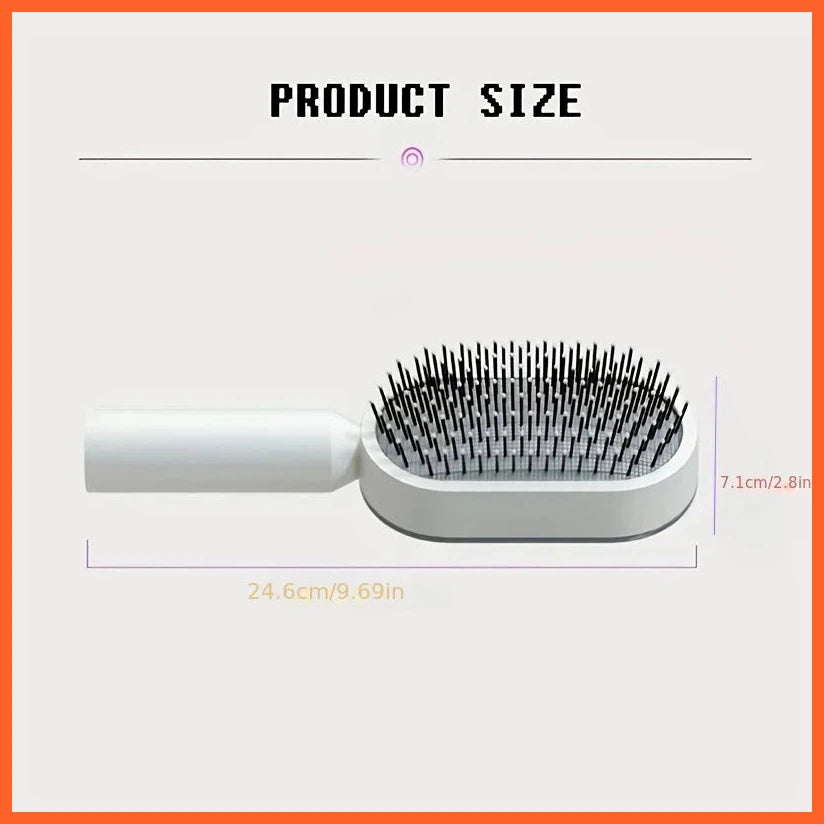 Self Cleaning Hair Brush, 3D Air Cushion Massager Brush Airbag Massage Comb Brush, Shaping Comb Self Cleaning Hair Brush