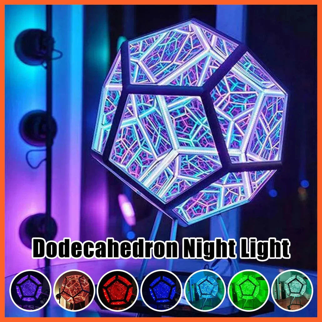 Christmas Decor Night Lights | Creative Dodecahedron Cool Color Art Lights | Night Lamps