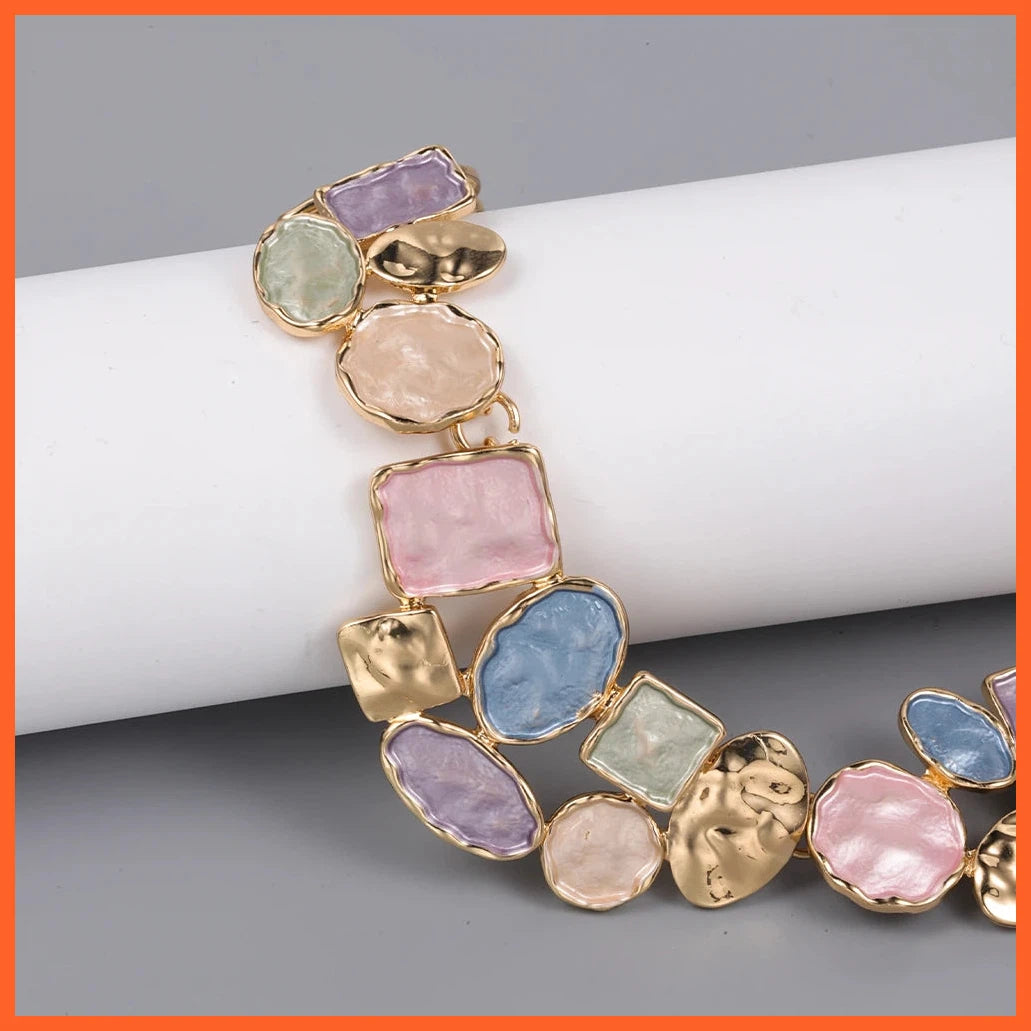 Luxury Gold Woman Choker Necklace | Bridal Chains Enamel Jewelry Set