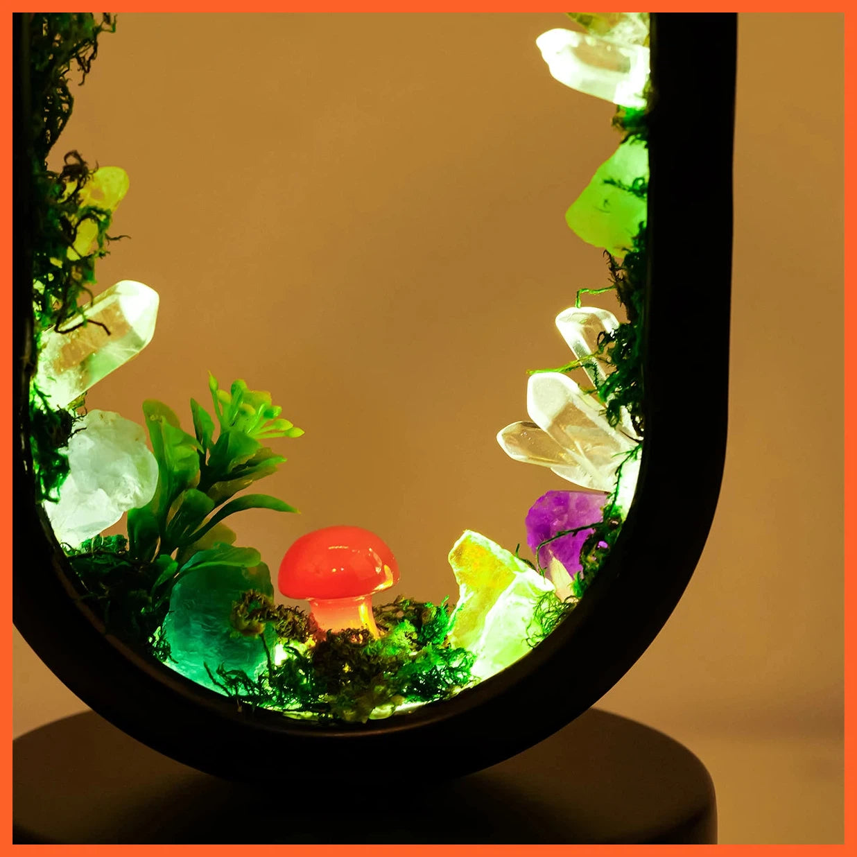 Natural Clear Night Lamp Healing Crystal Bedside Lamp Usb Dimming Mode