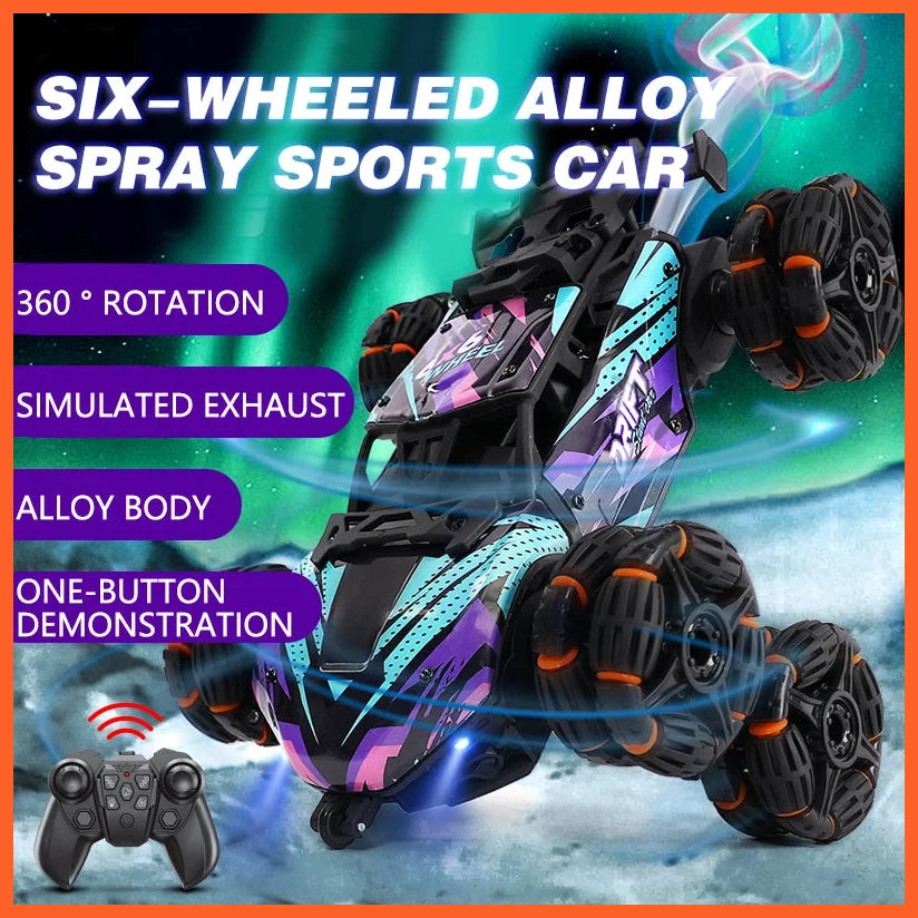 Six Wheels Rc Car Spray Twisting Stunt Drift Remote Controlled Cars| Remote Controlled Car