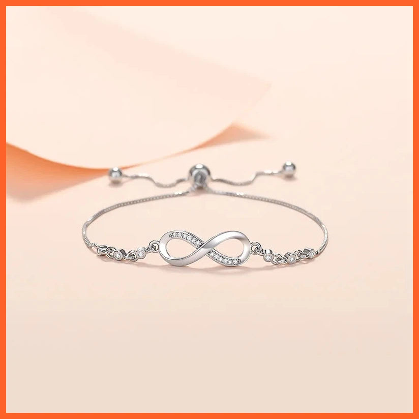925 Sterling Silver Pretty Crystal Bracelets For Women