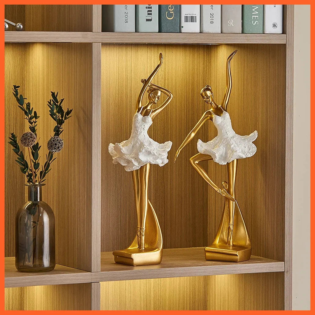 Ballet Dancer Nordic-Style Statue Desktop Decoration Modern Home Accessories
