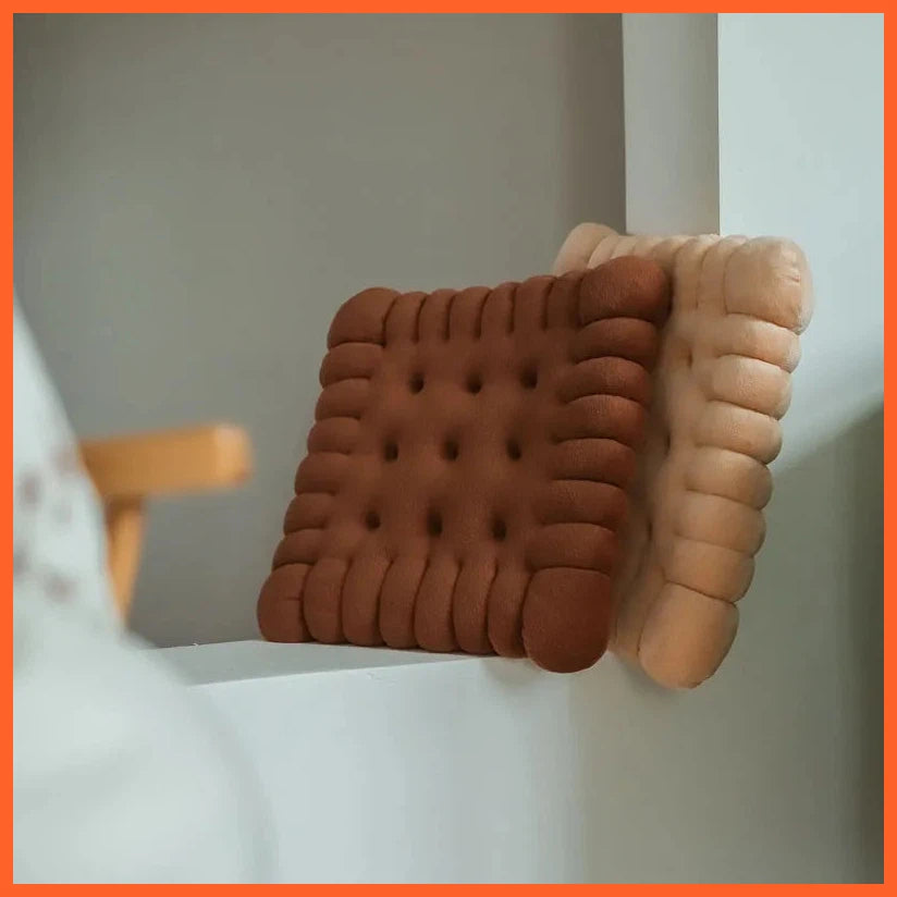 Biscuit Shape Plush Cushion Soft Creative Pillow | Chair Seat Pad Decorative Cookie Cushion Sofa Pillows