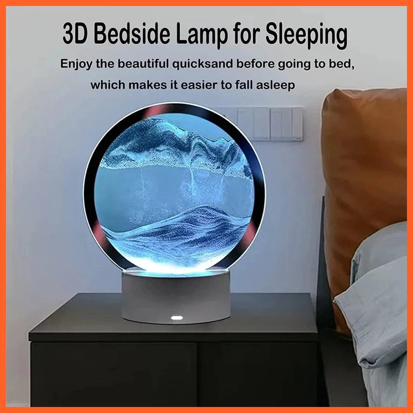 7Color Led Flowing Sand 3D Moving Sand Art Table Lamp | Home Decor
