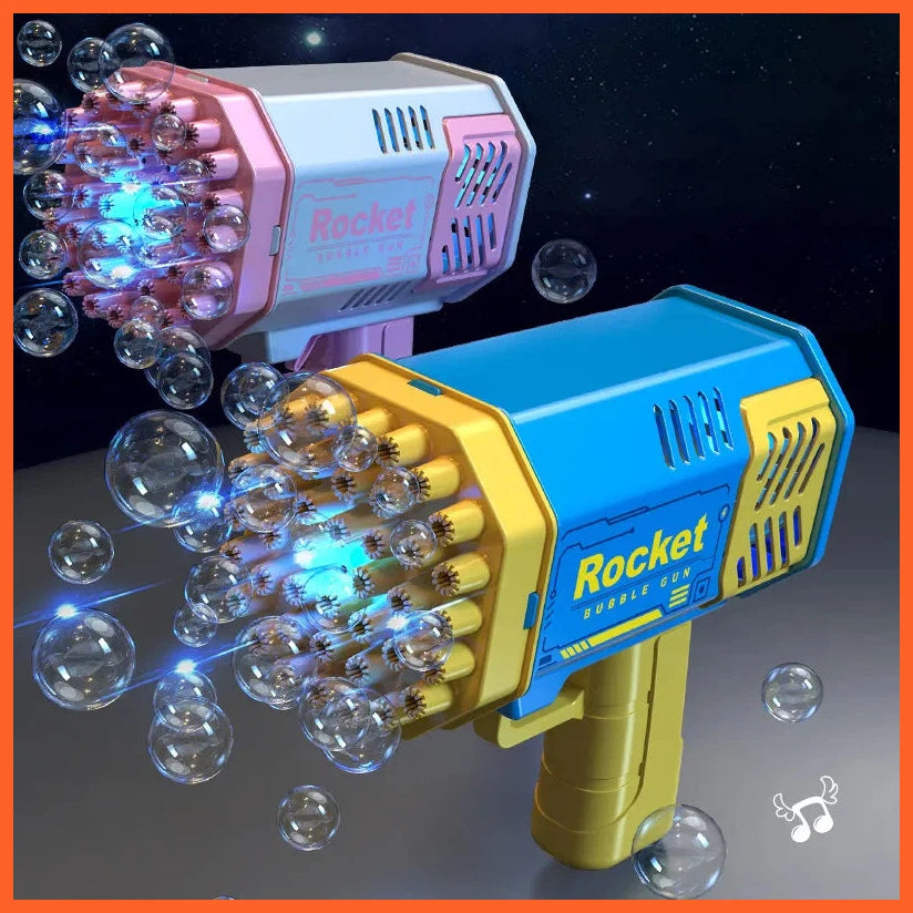 40 Hole Handheld Fully Automatic Space Light Bubble Machine Children'S Toys