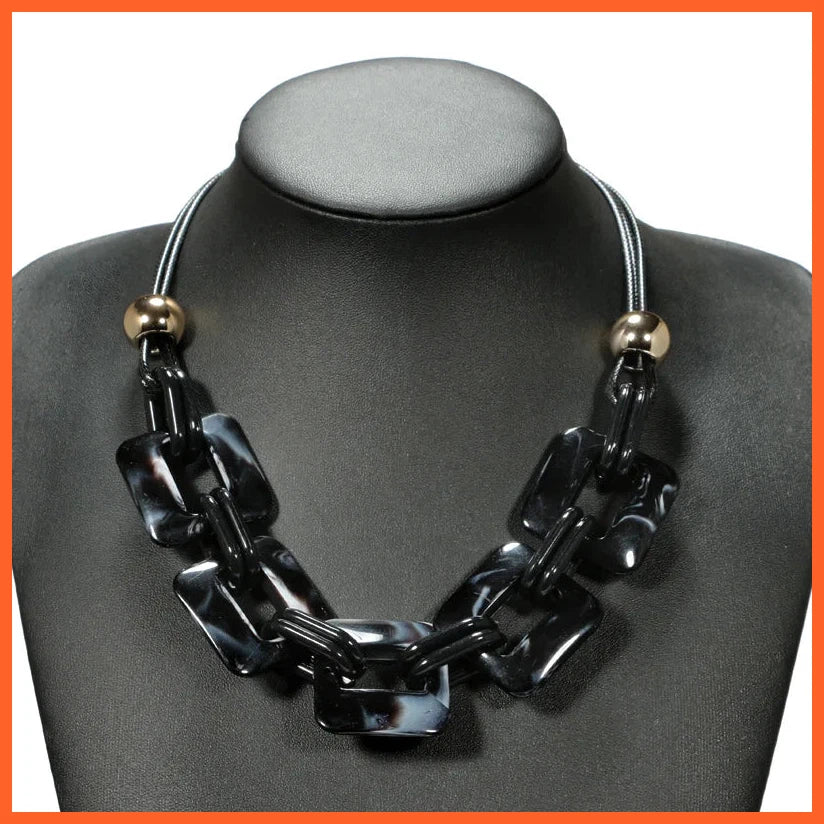 Leather Cord Statement Necklace & Pendants | Vintage Weaving Collar Choker Necklace For Women