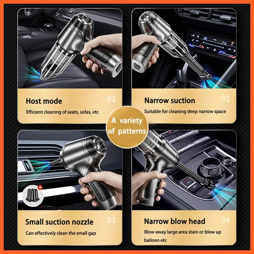 9000 Pa Handheld Cordless Car Vacuum Cleaner  | Auto Wireless Mini Portable Vacuum Cleaner For Car