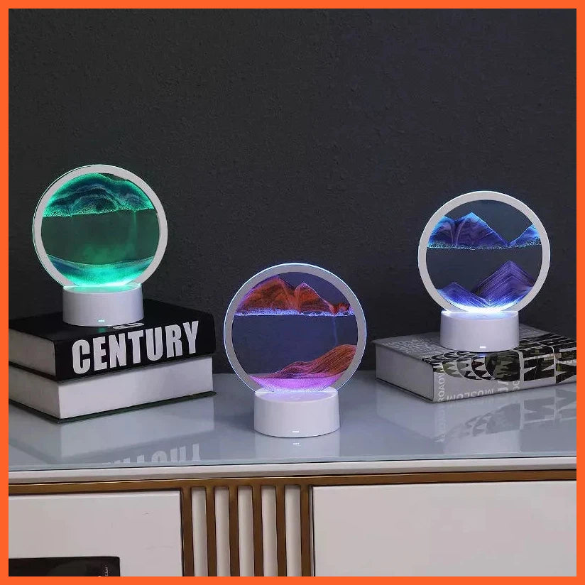 7Color Led Flowing Sand 3D Moving Sand Art Table Lamp | Home Decor