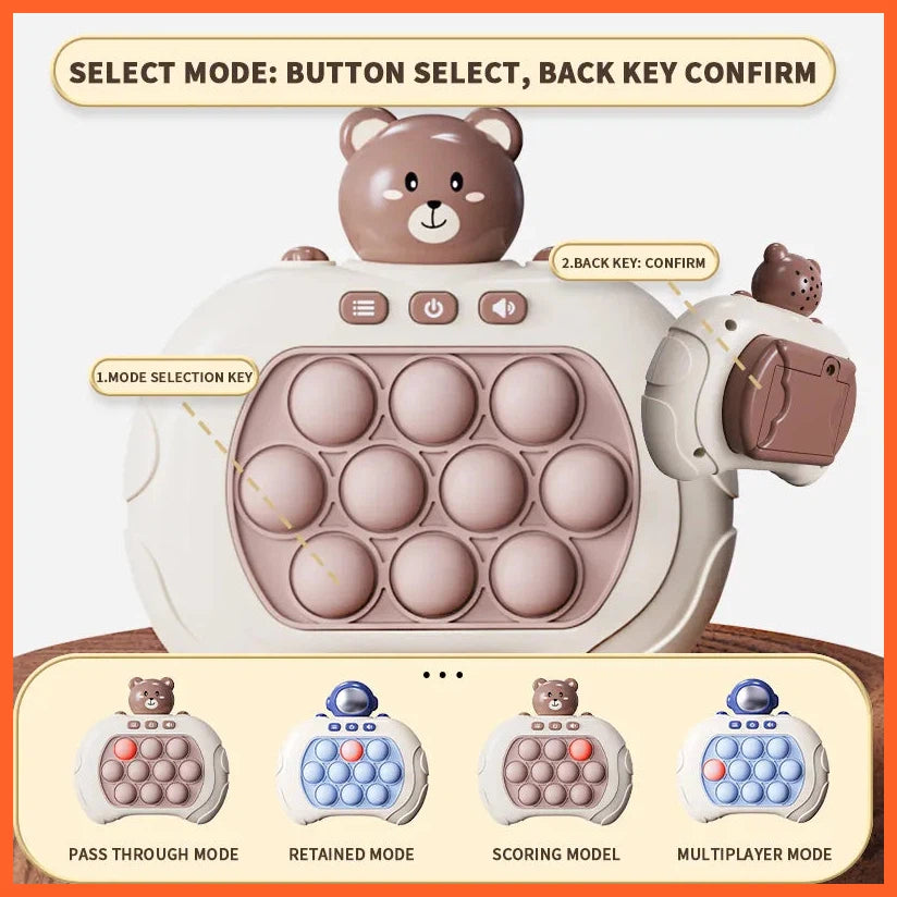 Pop Quick Push Game Machine For Children | Educational Pinch Fun Decompression Gopher Toy For Kids |Adult Stress Relief Fidget Toys