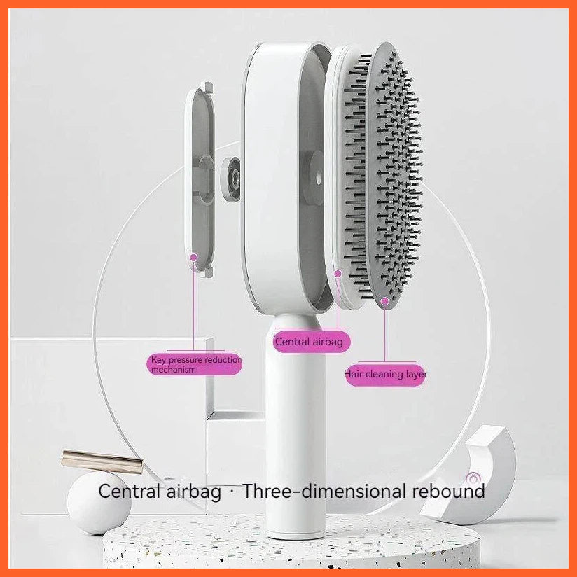 Self Cleaning Hair Brush 3D Air Cushion Massager Brushes Airbag Massage Comb Brush Detangling Anti Static Hairbrush Cleaner