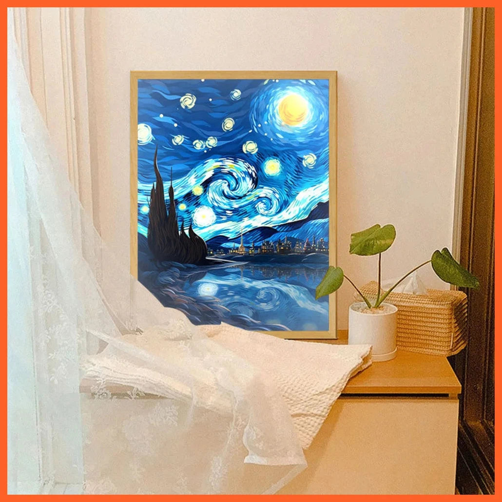 Van Gogh Art Led Light Painting Room Decor Usb Lamp | Wireless Charging | Light Home Gift