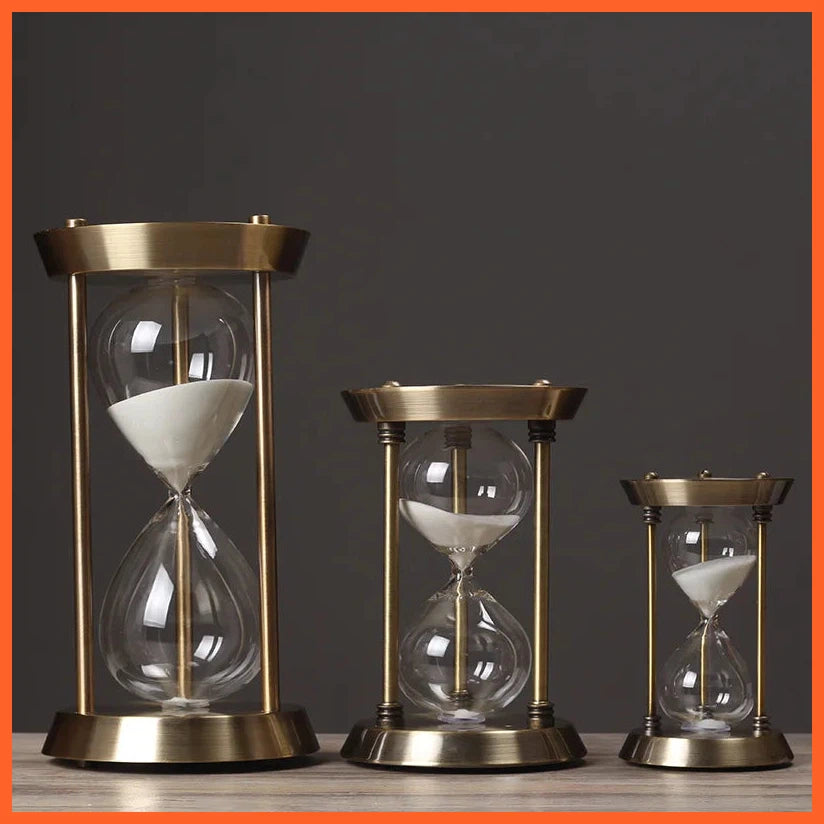 1-30 Minutes European Retro Metal Hourglass | Living Room Office Desk Decoration Ornament