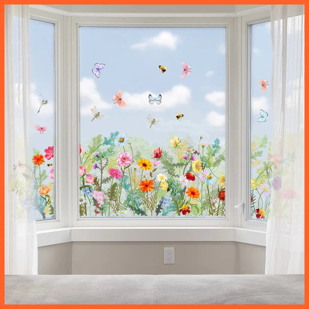 1Pc Butterfly Flowers Wall Stickers For Living Room Bedroom Background Wall Decor Room Decoration Decals Wallpaper