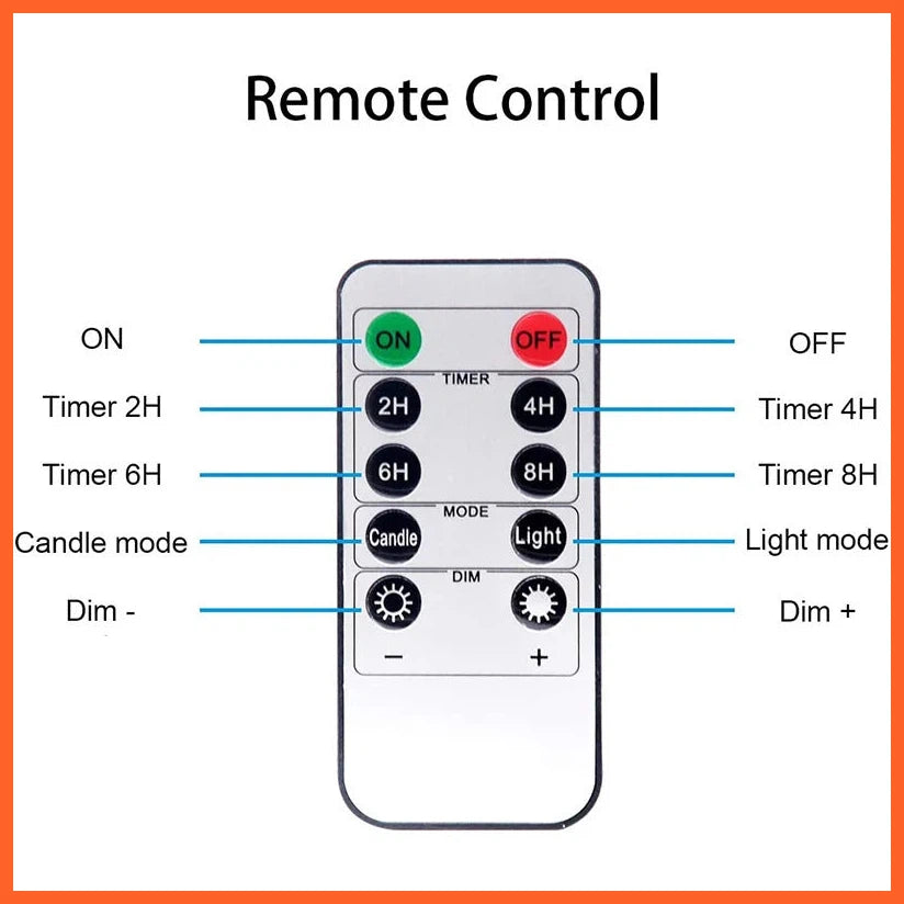 Led Lights For Home | Electronic Glass Candle Full Remote Control Set