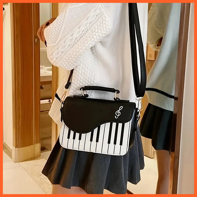 Mini Piano Shaped Novelty Bag, Cute Cartoon Crossbody Bag, Women'S Fashion Handbag, Shoulder Bag & Purse