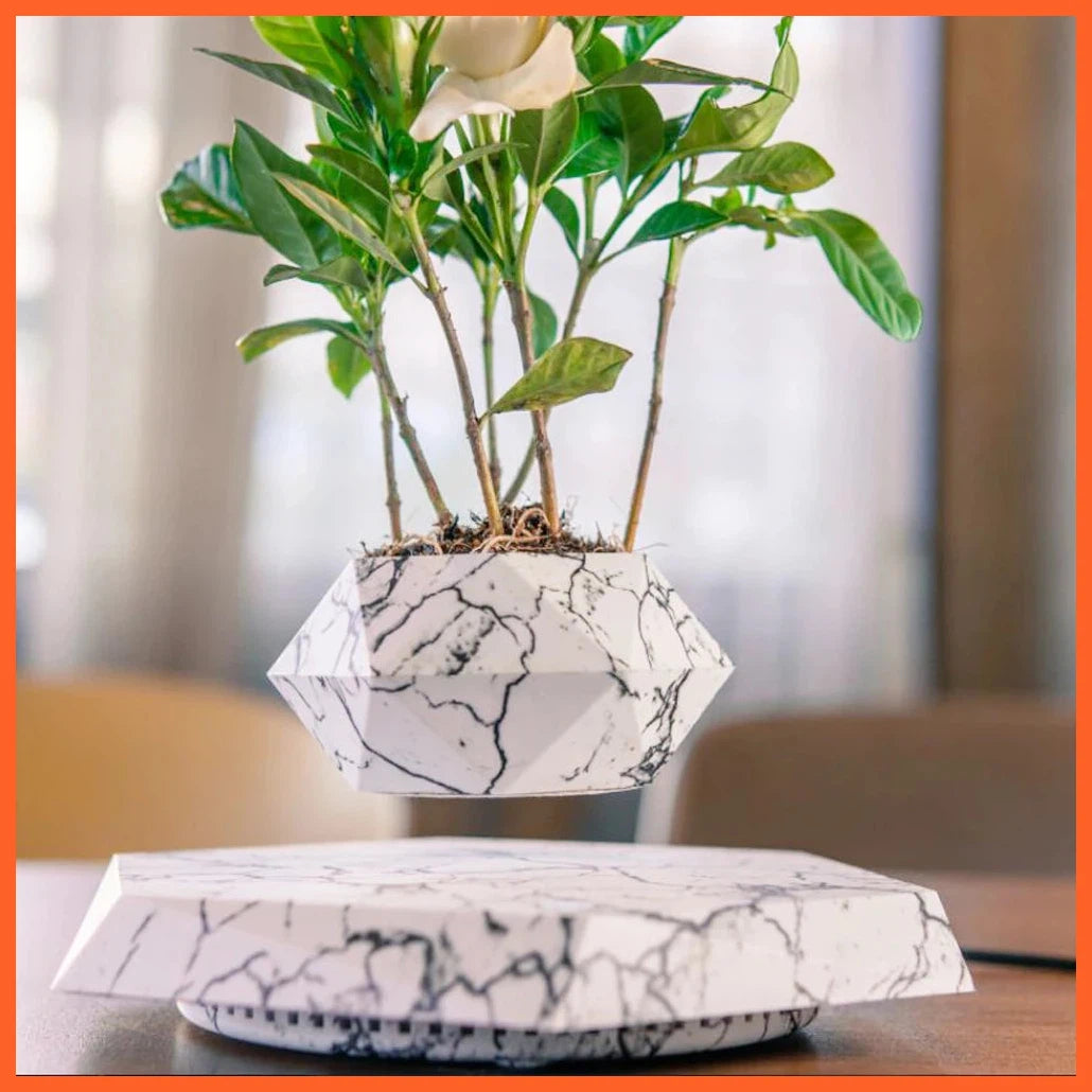 Levitating Air Bonsai Rotation Flower Pot | Magnetic Suspension Floating Pot