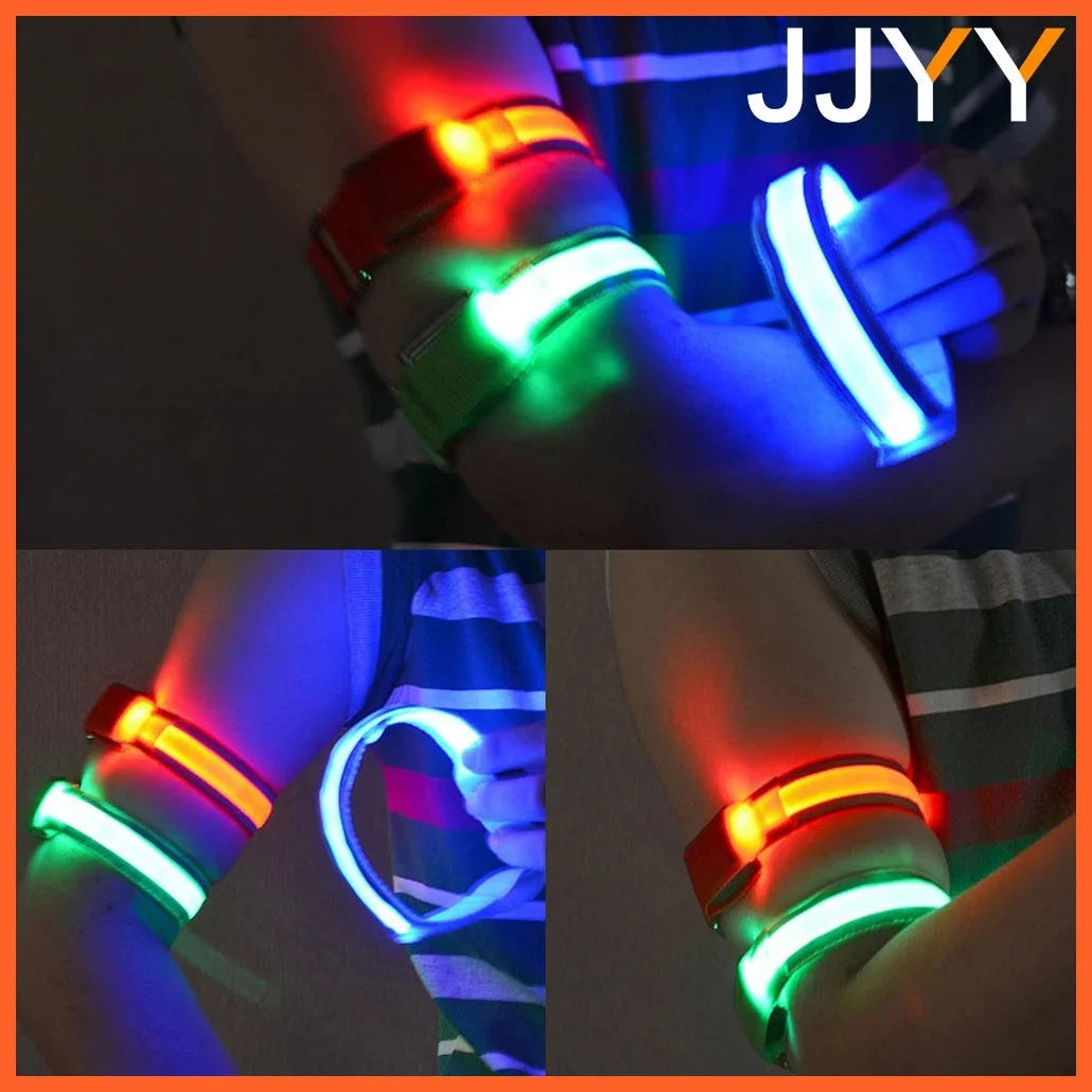 Outdoor Sports Night Running Armband Led Light Usb Rechargeable Safety Belt