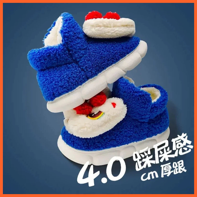 Women Winter Warm Cotton Slippers  | Plush Lining Indoor Couple Home Slipper