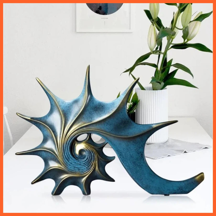 Sea Snail Animal Resin Conch Statue Sculptures | Home Office Decoration Ornaments