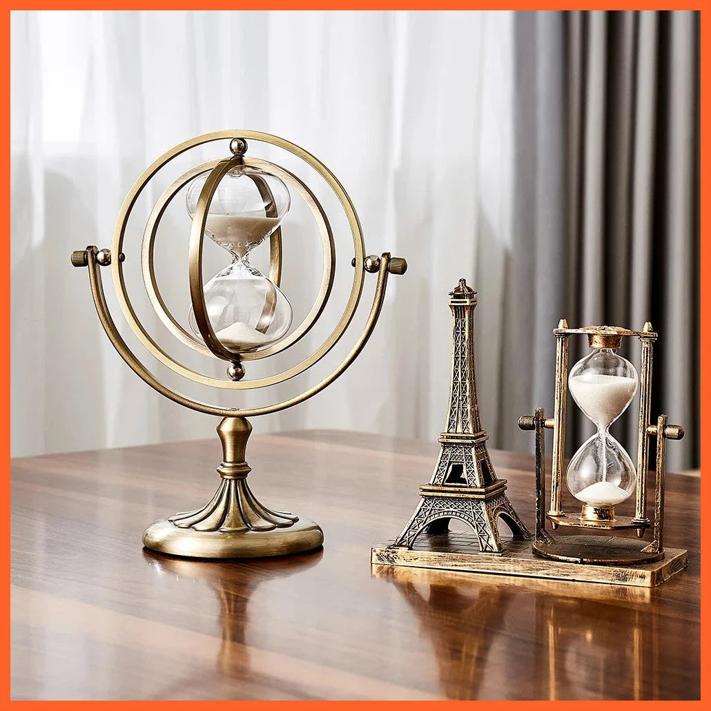 Nordic Creative Retro Metal Hourglass | Office Home Decoration Ornaments